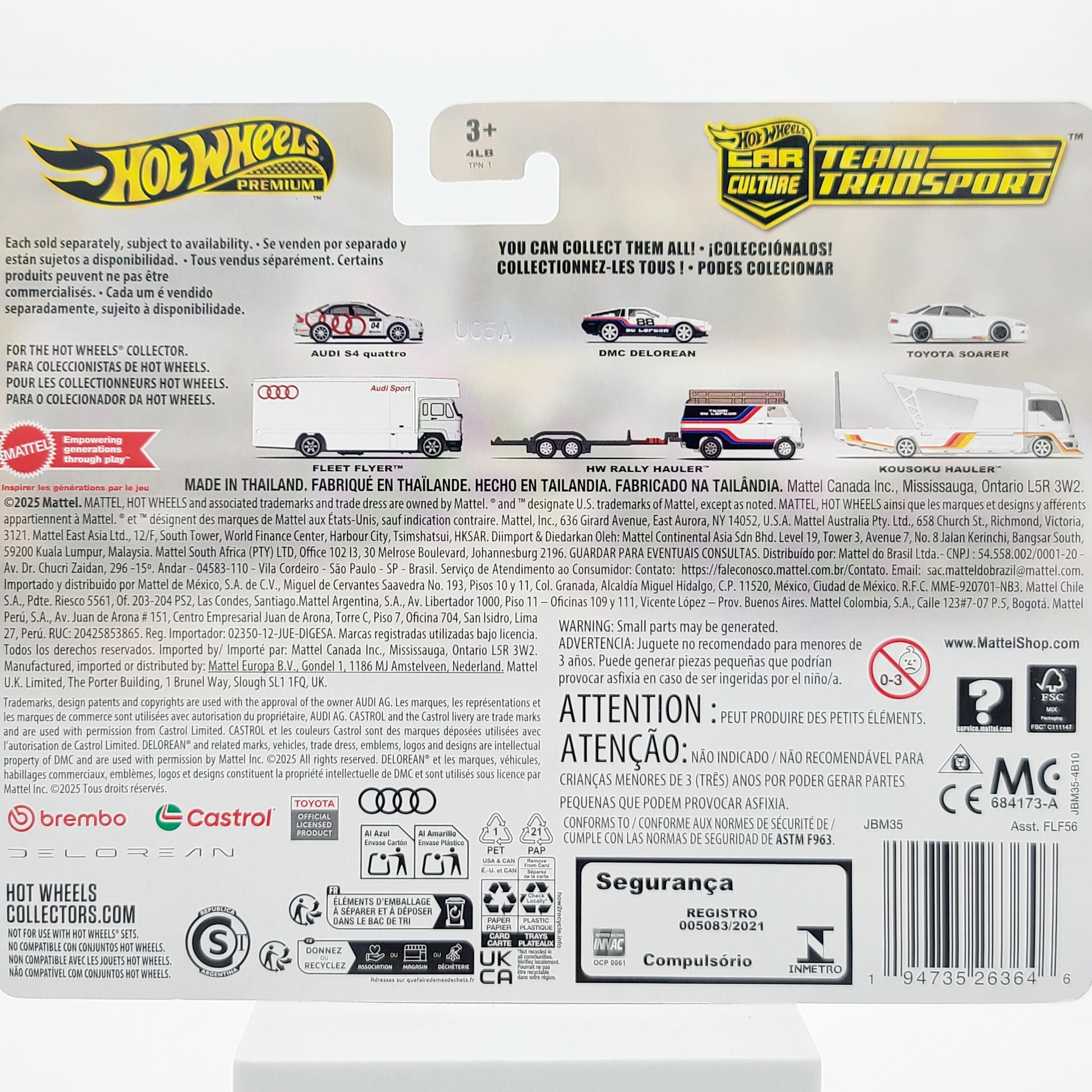 Hot Wheels Team Transport - DMC Delorean & HW Rally Van (2025 Team Transport Mix 2, Car Culture)